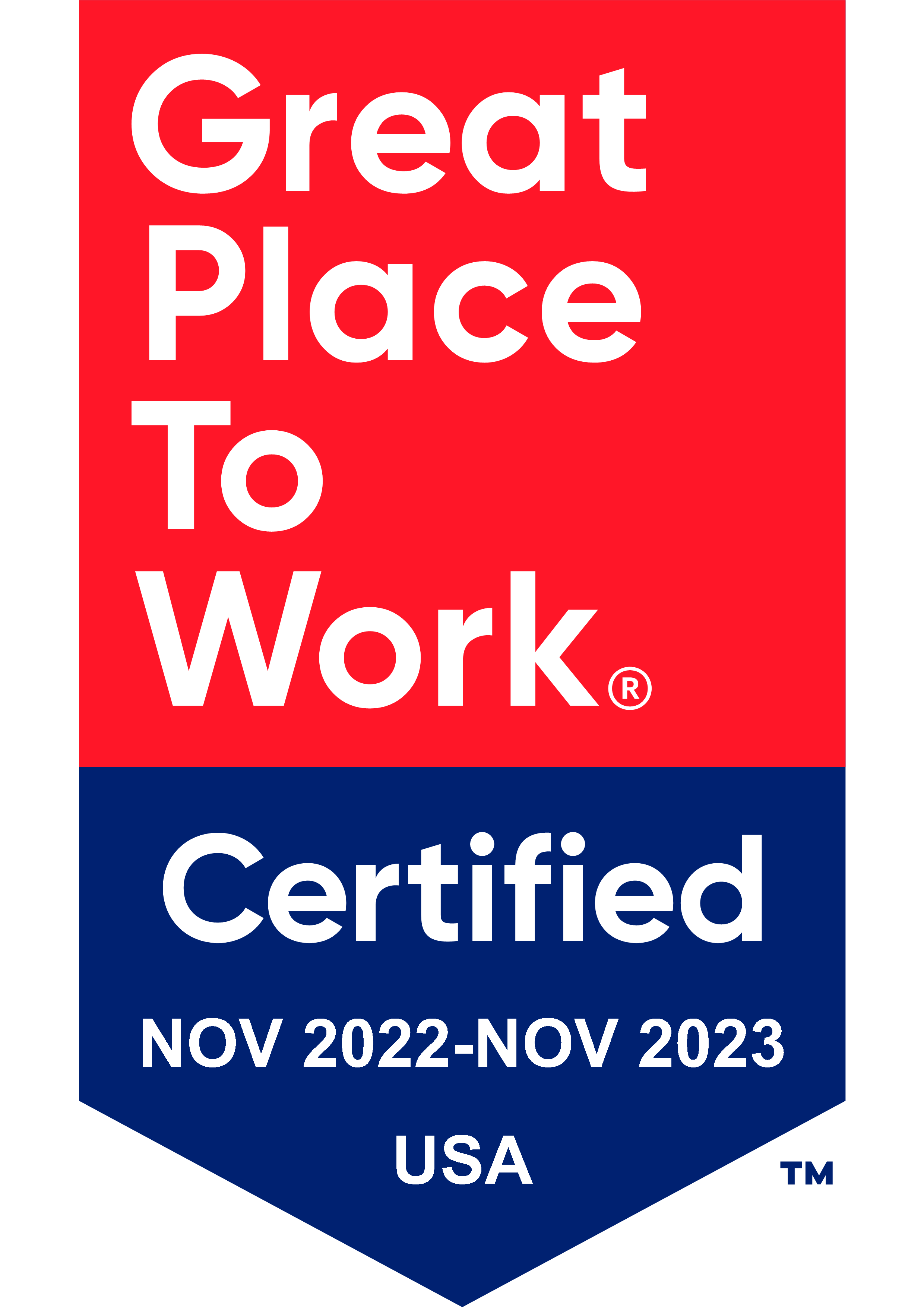 Great Place to Work Certified 2021-22